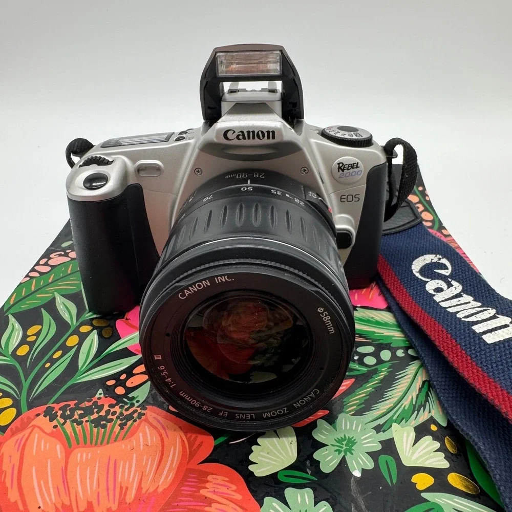 Canon EOS Rebel 2000 35mm Film SLR Camera with 28-90mm Lens and Lowepro Bag